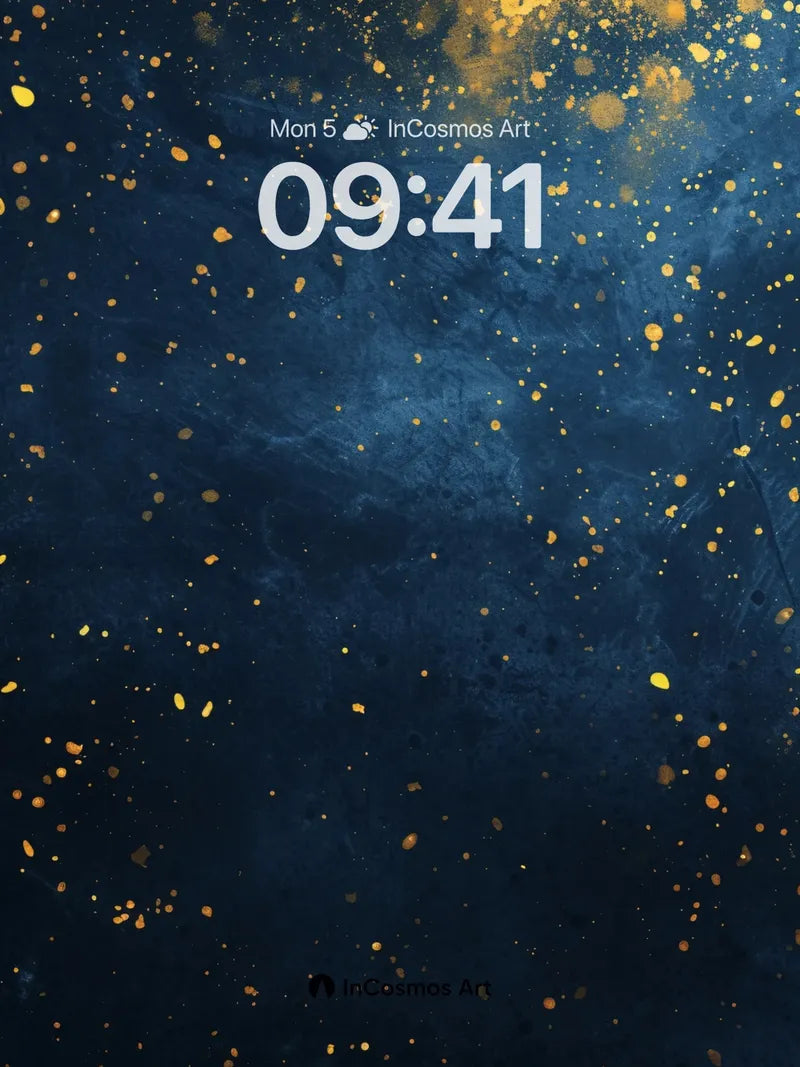 Midnight Gold Dust Wallpaper with Celestial Drift