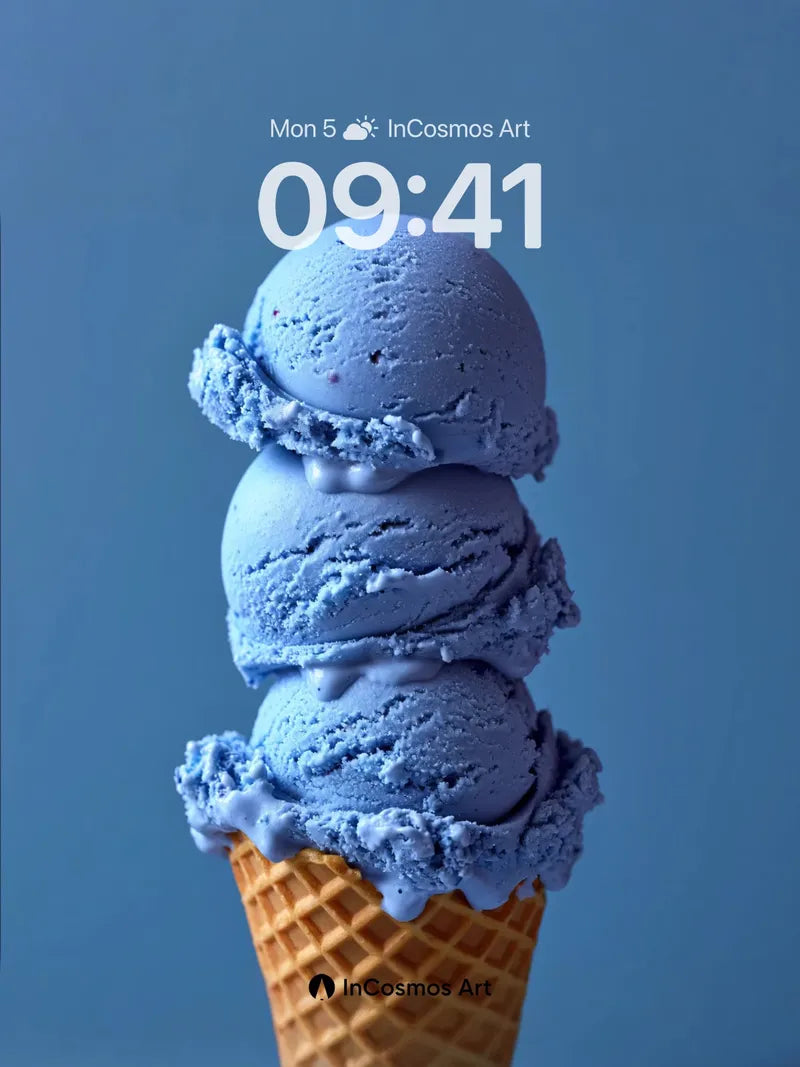 Serenity Blue Ice Wallpaper with Melting Texture wallpaper for iPhone, iPad & Mac