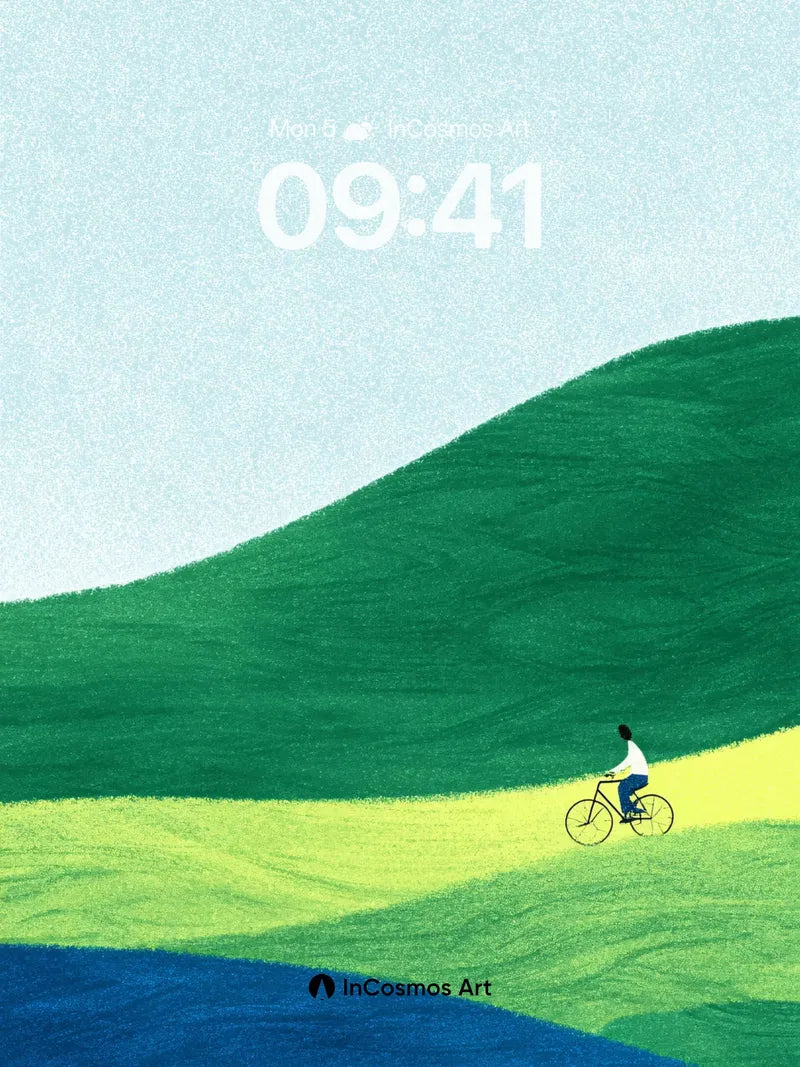 Serenity Ride Wallpaper with Rolling Green Fields wallpaper for iPhone, iPad & Mac