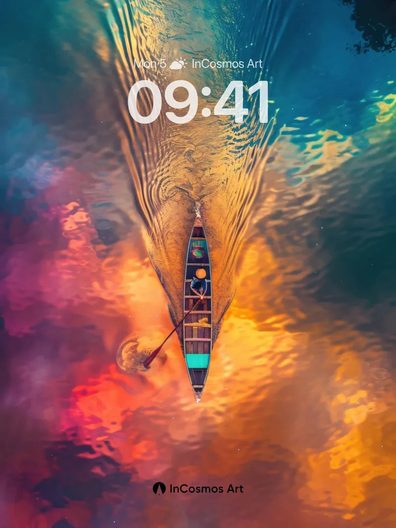 Serenity Drift Wallpaper with Liquid Sky