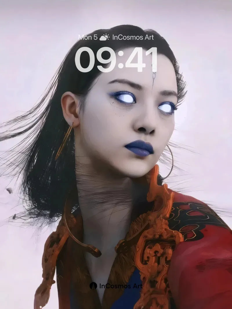 Ethereal Gaze Wallpaper with Mythic Threads