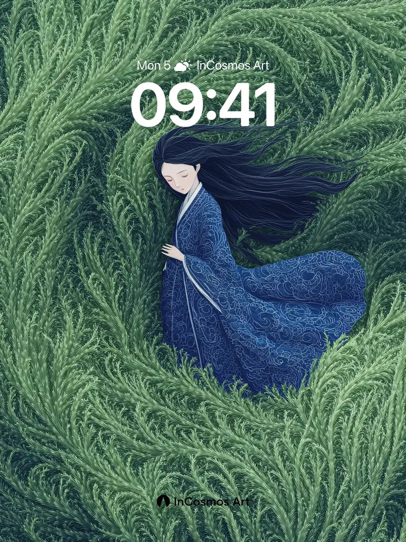 Serenity in Ferns Wallpaper with Whispering Threads