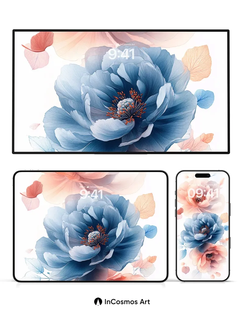 Serene Bloom Wallpaper with Ethereal Petals