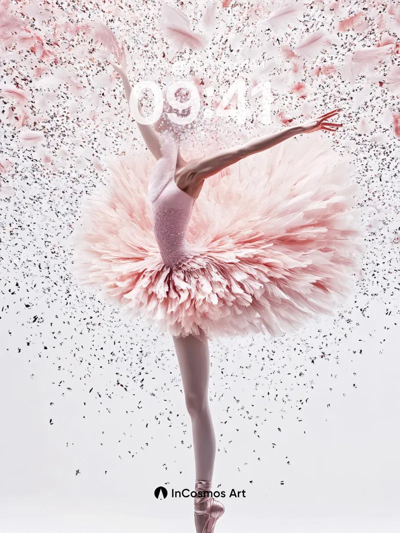 Ethereal Petal Dance Wallpaper with Floating Fragments wallpaper for iPhone, iPad & Mac