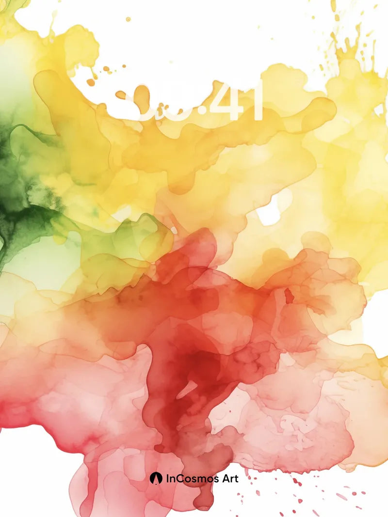 Crimson Bloom Wallpaper with Golden Haze