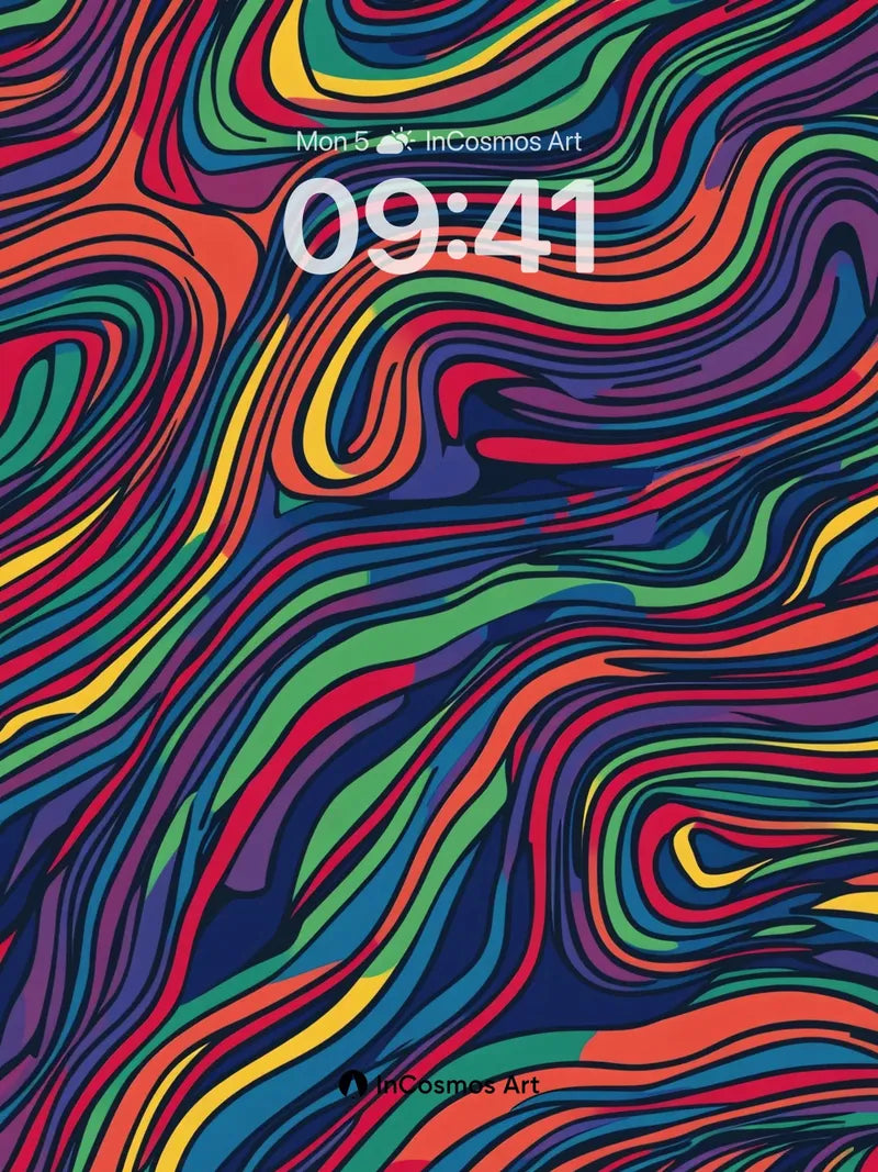 Psychedelic Swirl Wallpaper with Liquid Light