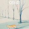 Winter Whisper Prowling Feline Wallpaper wallpaper for iPhone, iPad & Mac