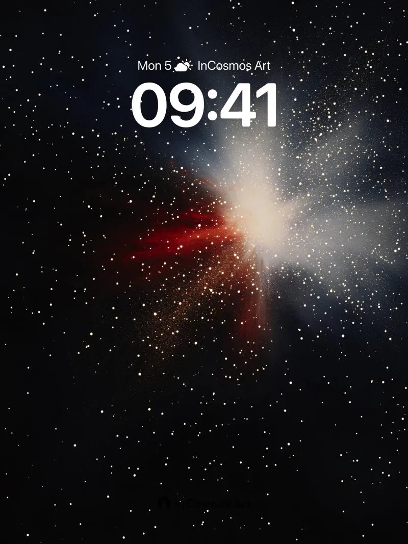 Cosmic Burst Wallpaper with Starlit Veil