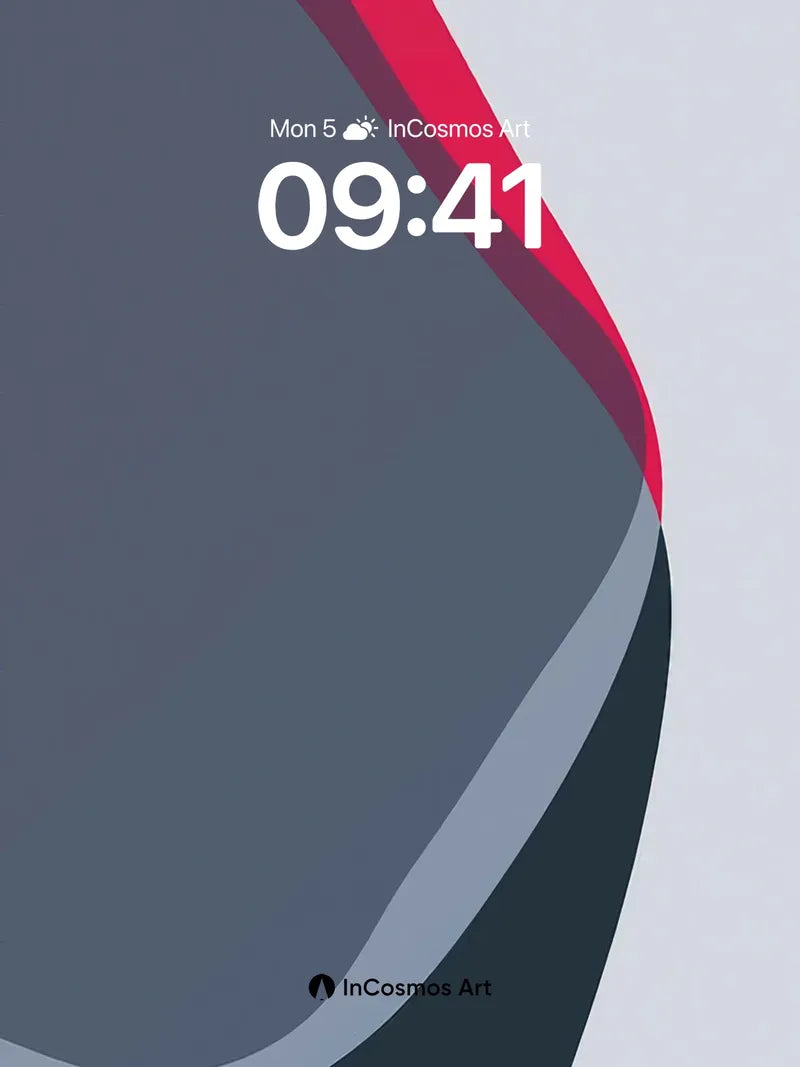 Silent Curve Wallpaper with Crimson Edge