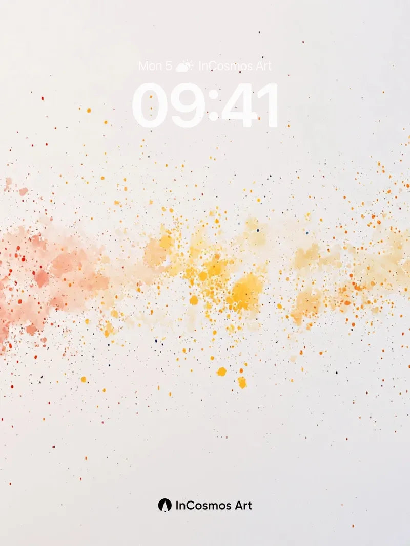 Crimson Whisper Wallpaper with Floating Particles