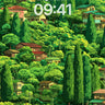 Whispering Pines Wallpaper with Hidden Homes wallpaper for iPhone, iPad & Mac