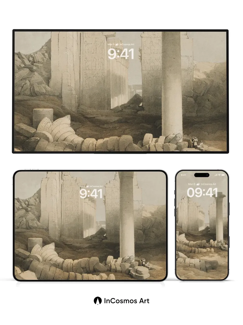 Echoes of Stone Wallpaper with Forgotten Scripts