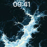 Mysterious Waterflow Abstract AMOLED Black Wallpaper wallpaper for iPhone, iPad & Mac