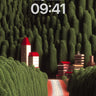 Surreal Forest Path Wallpaper with Red Road Veins wallpaper for iPhone, iPad & Mac