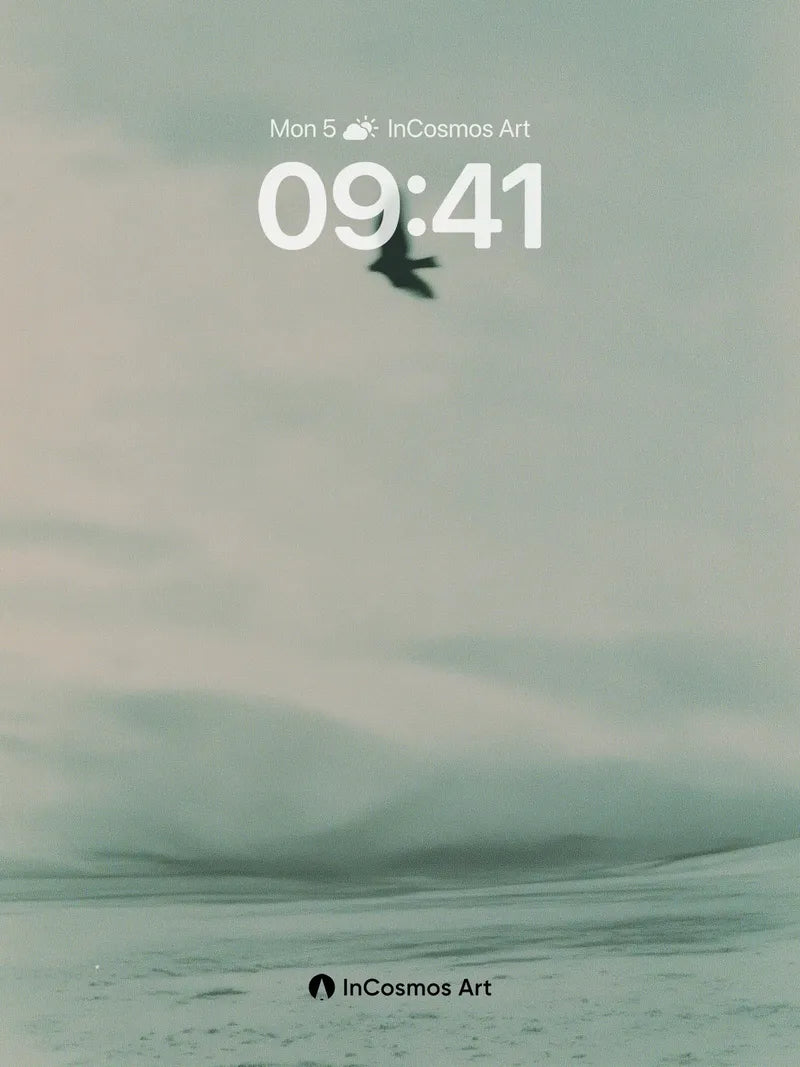 Solitary Flight Wallpaper with Frozen Horizon wallpaper for iPhone, iPad & Mac