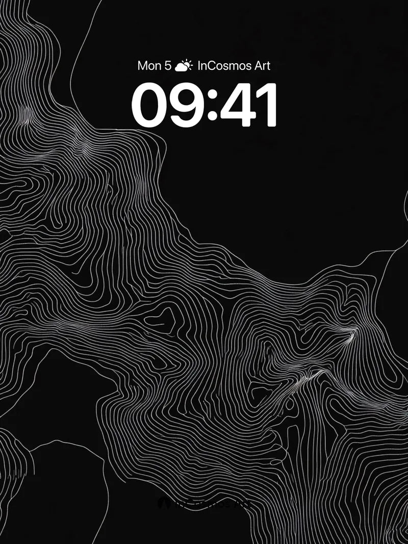 Silent Contour Wallpaper with Ghost Lines