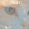 Luminous Feline Wallpaper with Starlight Veil wallpaper for iPhone, iPad & Mac