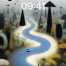 Foggy River Bend Wallpaper with Misty Trees wallpaper for iPhone, iPad & Mac