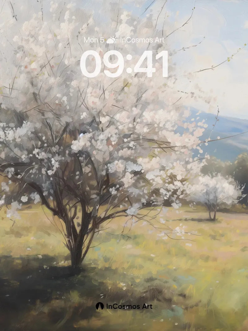 Serenity Bloom Wallpaper with Soft Light Veil