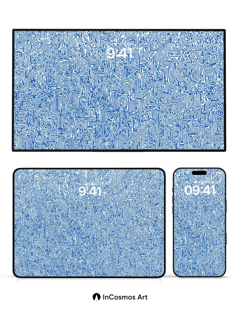 Circuit Mirage Wallpaper with Living Lines