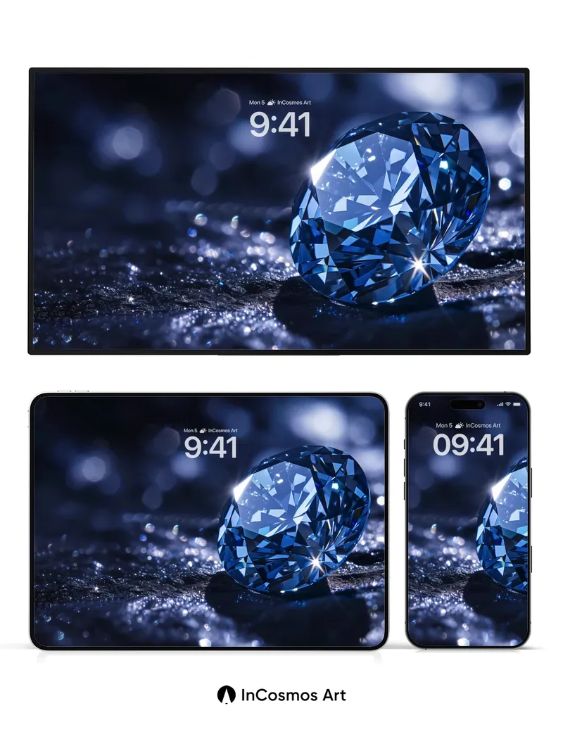 Frozen Starlight Wallpaper with Crystal Facets