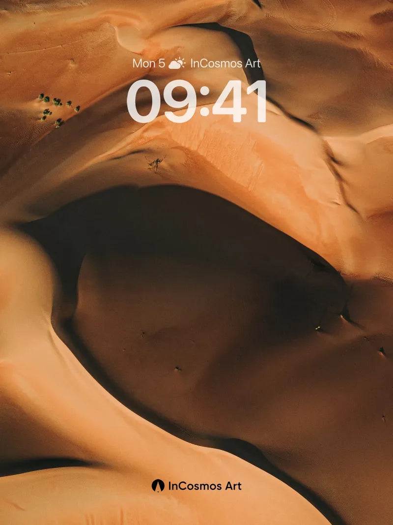 Serpentine Dune Wallpaper with Shadowed Depths