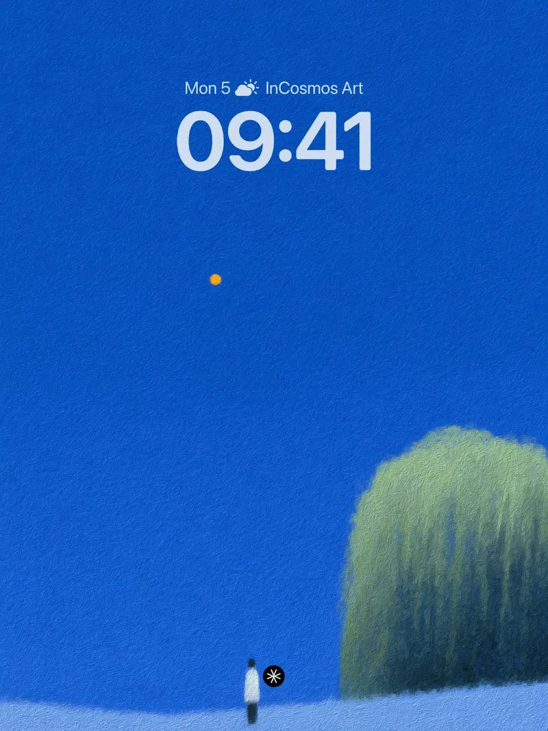 Serene Blue Solitude Landscape Wallpaper wallpaper for iPhone, iPad & Mac