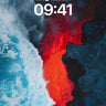 Frostfire Wallpaper with Volcanic Pulse wallpaper for iPhone, iPad & Mac