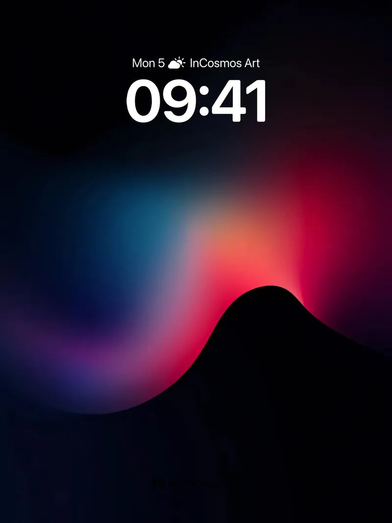 Neon Veil Wallpaper with Shadowed Ridge