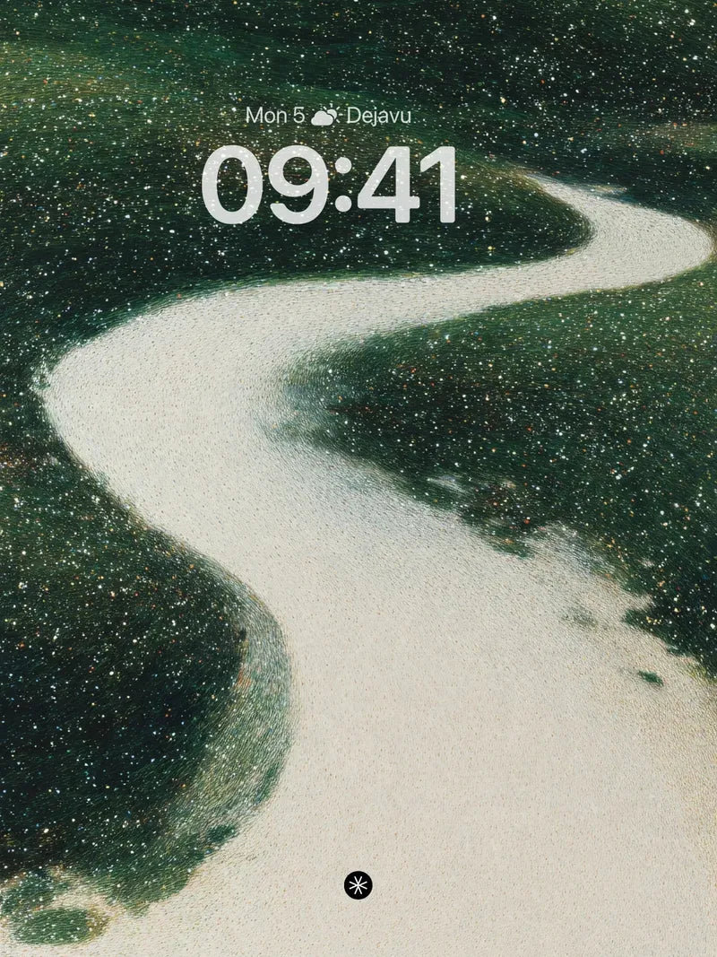 Starry River Night Sky Wallpaper Background