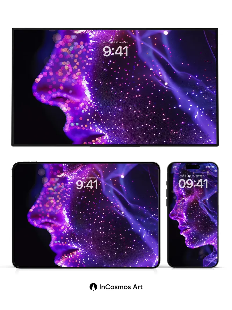 Stellar Veil Wallpaper with Cosmic Dust