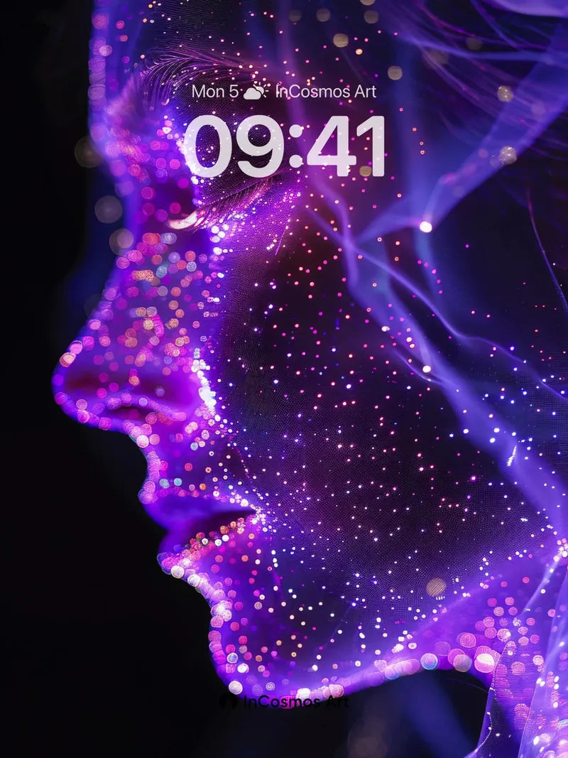 Stellar Veil Wallpaper with Cosmic Dust