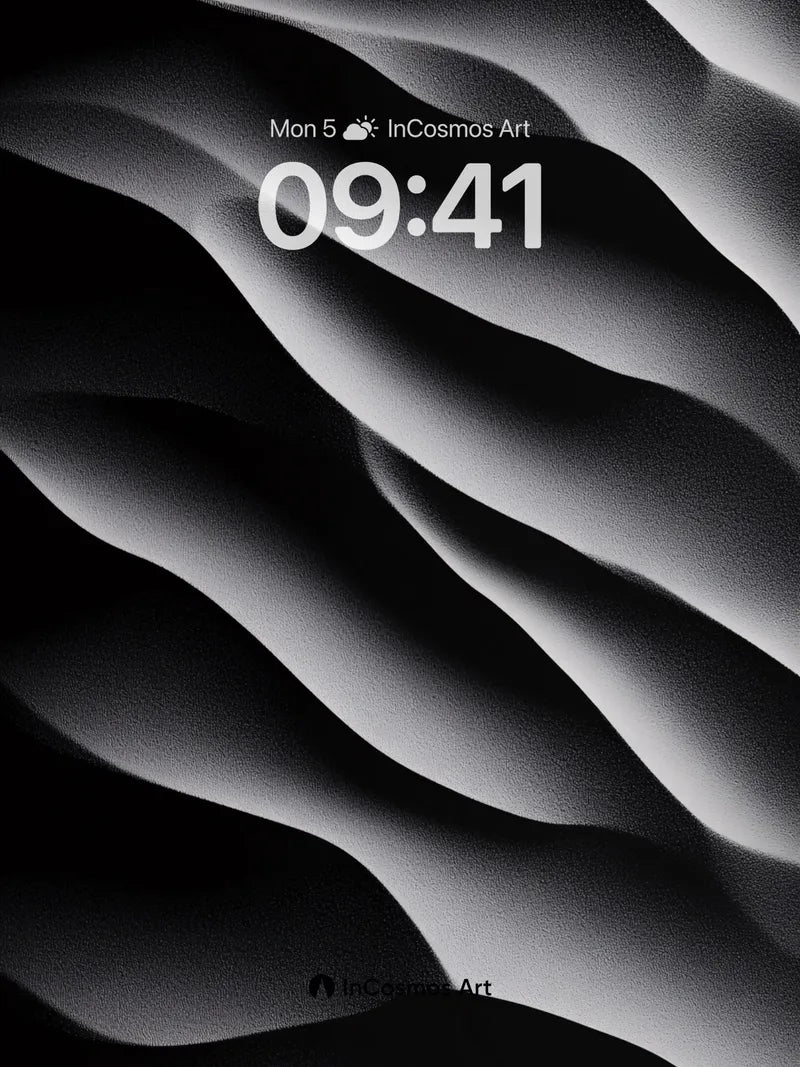 Shadowed Wave Wallpaper with Liquid Depth