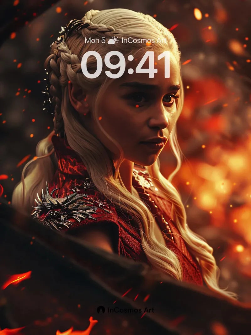 Ember-Crowned Wallpaper with Dragonfire Weave