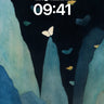 Nocturnal Echo Wallpaper with Floating Wings wallpaper for iPhone, iPad & Mac