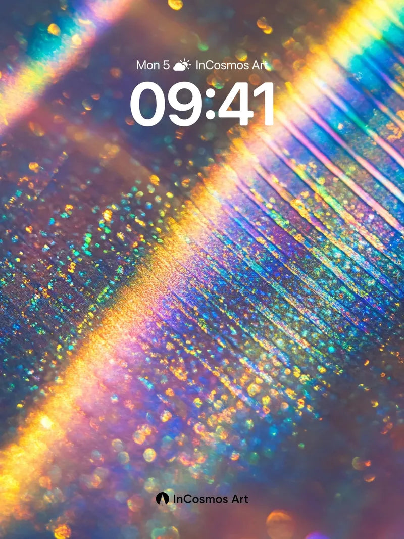 Prismatic Pulse Wallpaper with Liquid Light