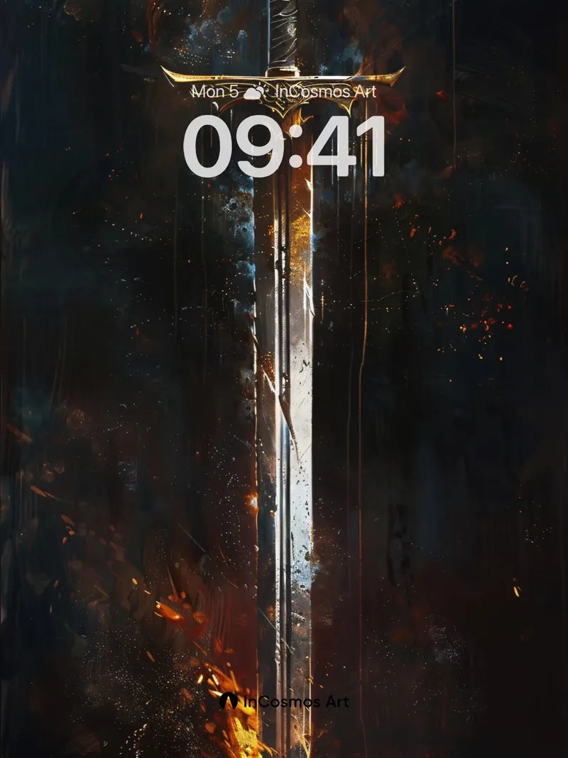 Blazing Steel Wallpaper with Ember Veins