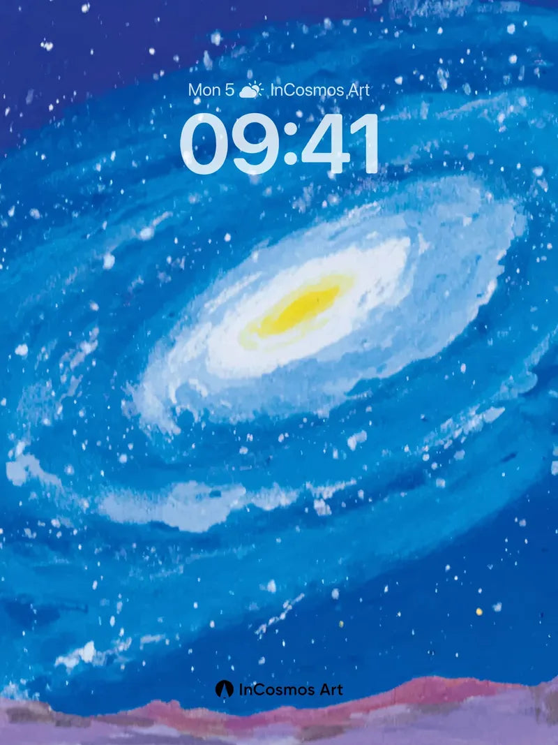 Cosmic Swirl Wallpaper with Icy Horizon wallpaper for iPhone, iPad & Mac