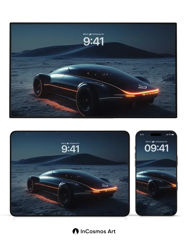 Neon Mirage Wallpaper with Desert Pulse