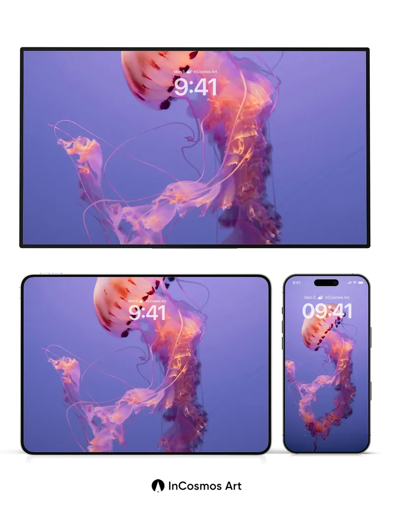 Luminous Drift Wallpaper with Ethereal Tendrils