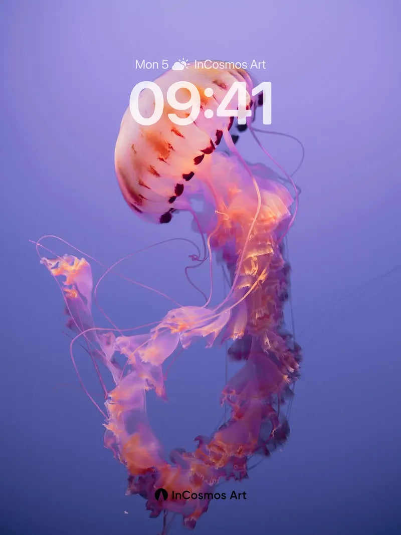 Luminous Drift Wallpaper with Ethereal Tendrils