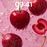 Sparkling Cherry Burst Wallpaper with Bubbly Light wallpaper for iPhone, iPad & Mac