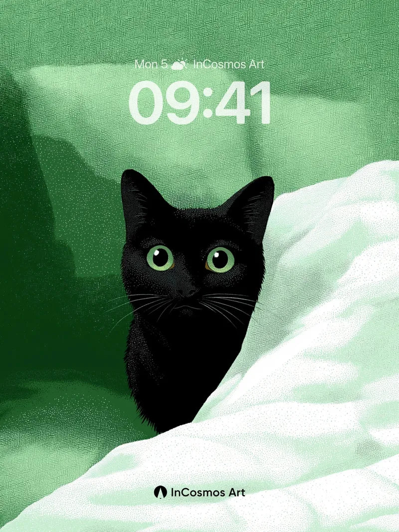 Emerald Gaze Wallpaper with Velvet Shadows wallpaper for iPhone, iPad & Mac