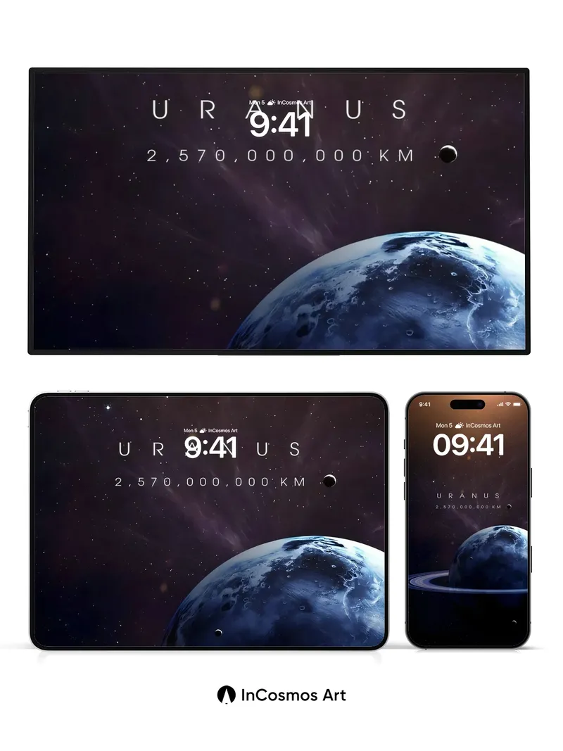 Cosmic Hush Wallpaper with Celestial Rings