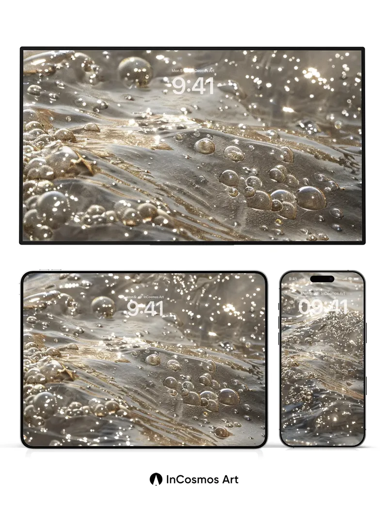 Liquid Sunlight Wallpaper with Bubbling Currents