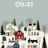 Snowfall Hush Wallpaper with Cozy Homes wallpaper for iPhone, iPad & Mac