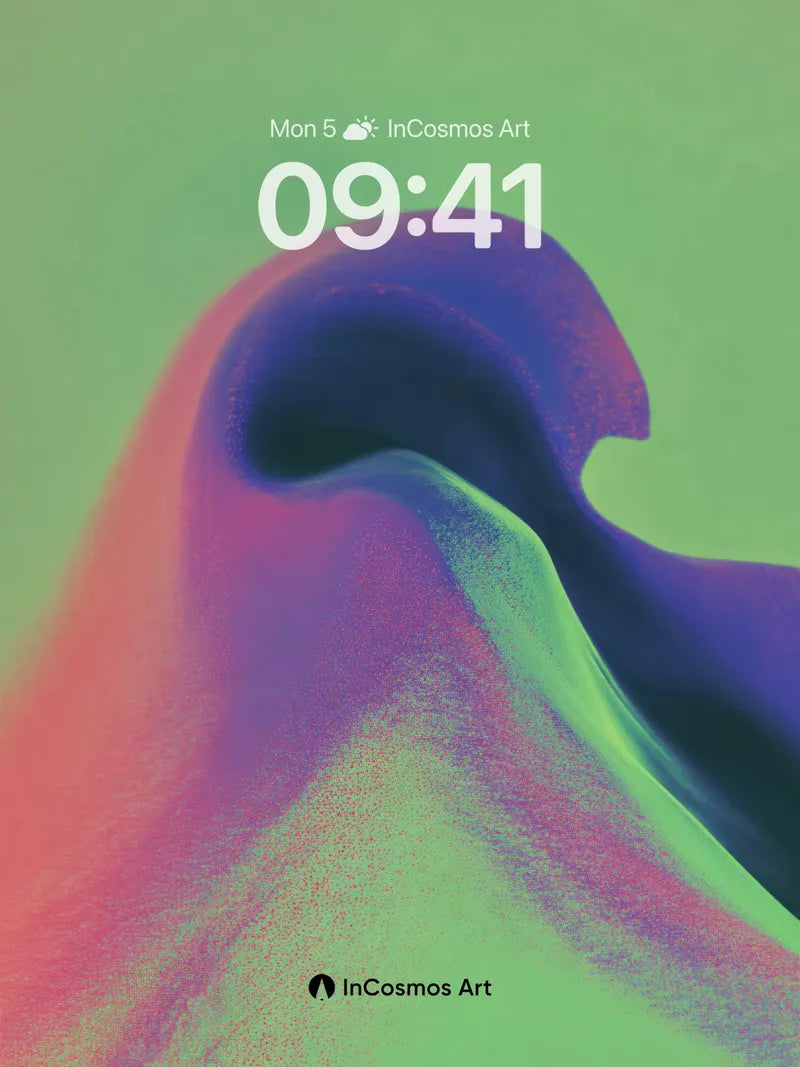 Luminous Wave Wallpaper with Cosmic Gradient