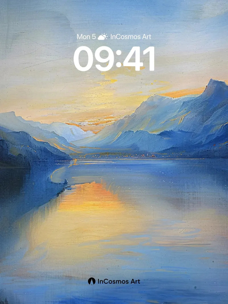 Serenity Mirage Wallpaper with Golden Reflections wallpaper for iPhone, iPad & Mac