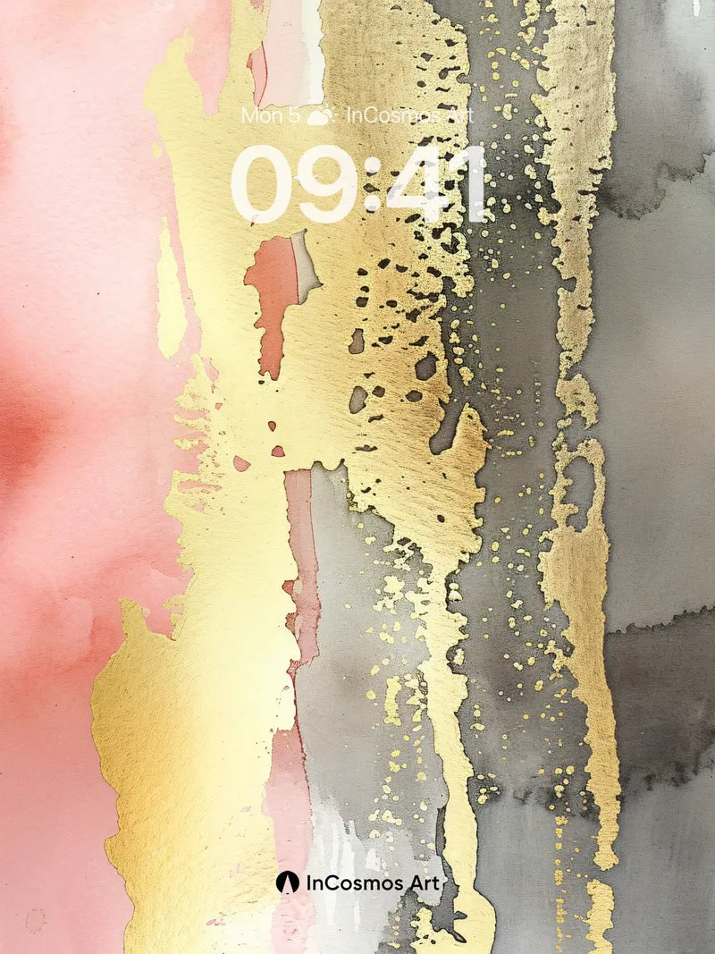 Golden Veil Wallpaper with Smoke and Light