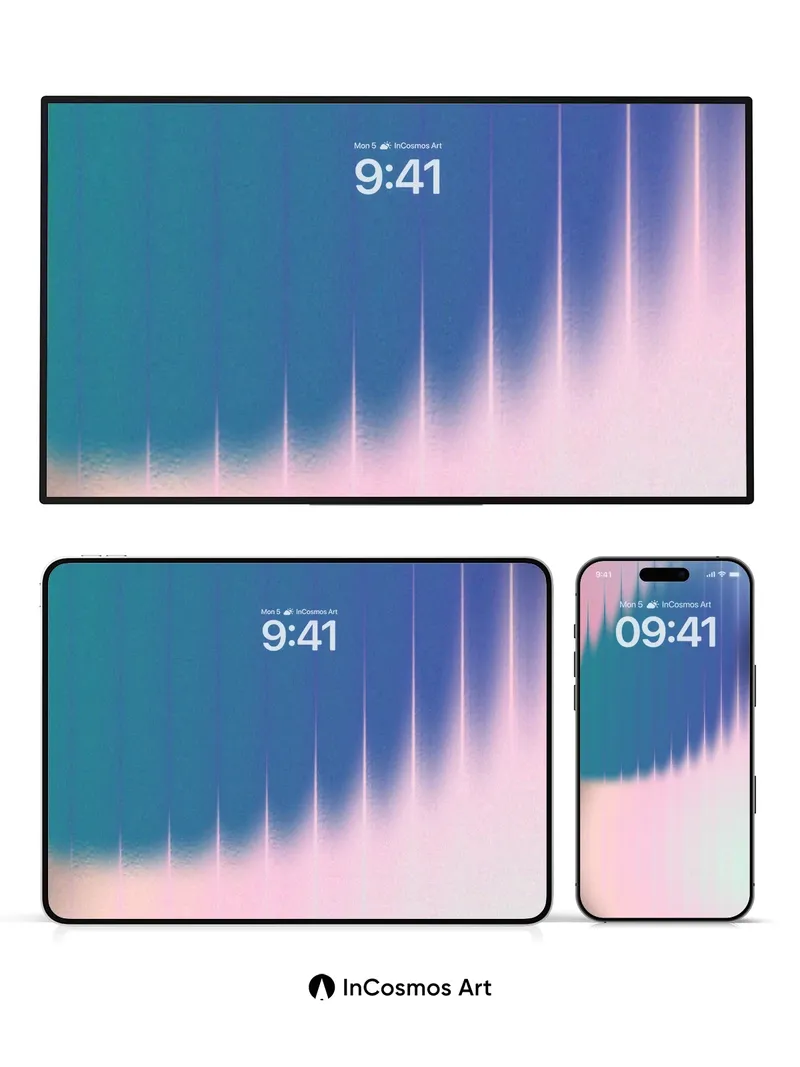 Serene Gradient Wallpaper with Ethereal Light Veins